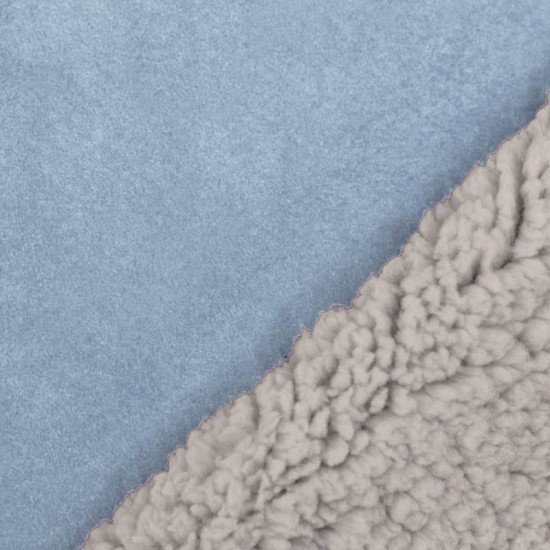 Sherpa Faux Fur Lamb Fabric Light Blue - (Fashion Fabrics)