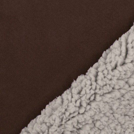 Sherpa Faux Fur Lamb Fabric Brown - (Fashion Fabrics)