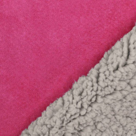 Tissu Suédine Doublé Fourrure Fuchsia - (Tissus De Mode)