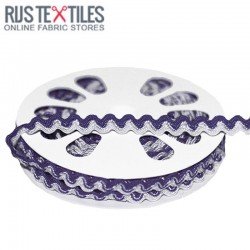 Rick Rack Ribbon Navy White 8mm