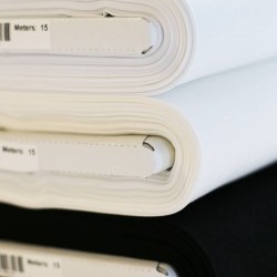 Poplin Cotton Fabric Black, White And Ecru 15 Meters Package