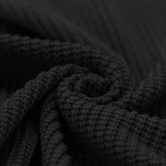 Big Knit Fabric Black