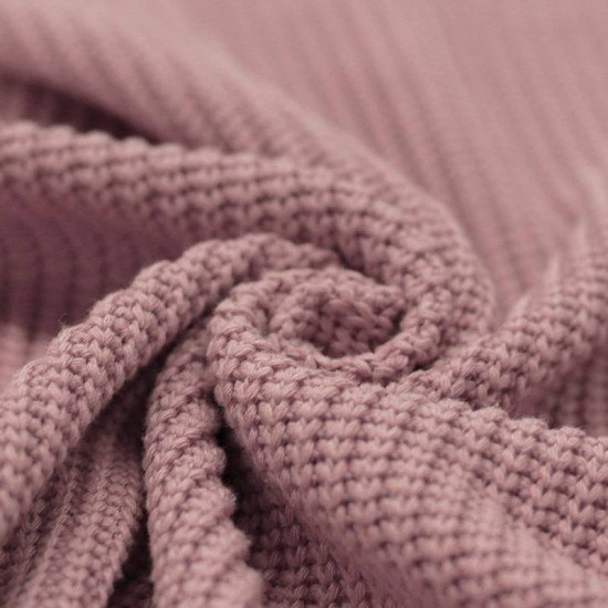Big Knit Fabric Old Pink