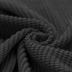 Big Knit Fabric Dark Grey Melange