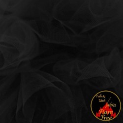 Tulle Netting Fabric Black 300CM Wide