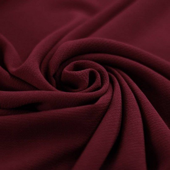 Bubble Chiffon Stof Stretch Bordeaux - (Fashion Stoffer)