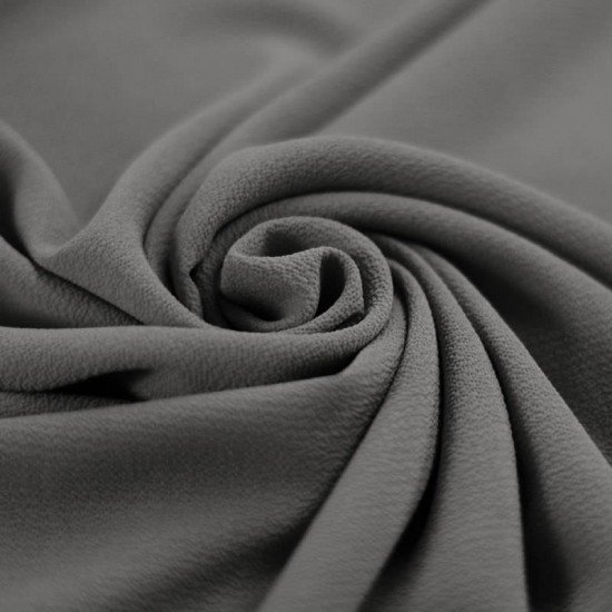 Bubble Chiffon Fabric Stretch Dark Grey - (Fashion Fabrics)