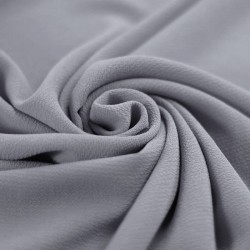 Bubble Chiffon Fabric Stretch Light Grey