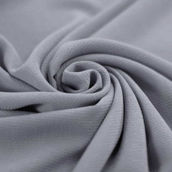 Bubble Chiffon Fabric Stretch Light Grey