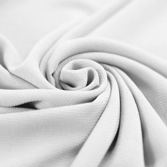 Tessuto Bolla Chiffon Stretch Bianco - (Tessuti Moda)