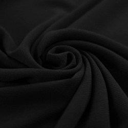 Bubble Chiffon Fabric Stretch Black