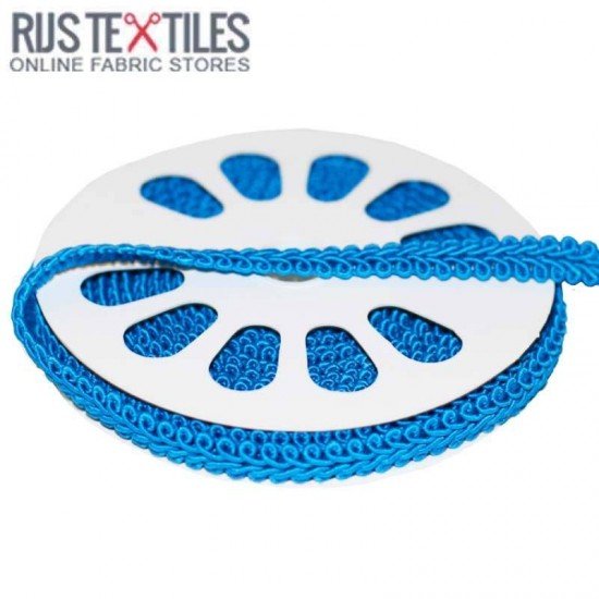 Braided Gimp Trim Aqua 9mm - (Haberdashery)