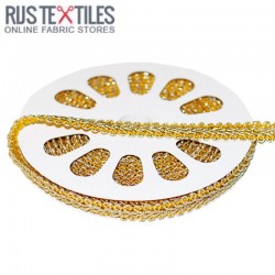 Metallic Gimp Braid Trim Gold 9mm