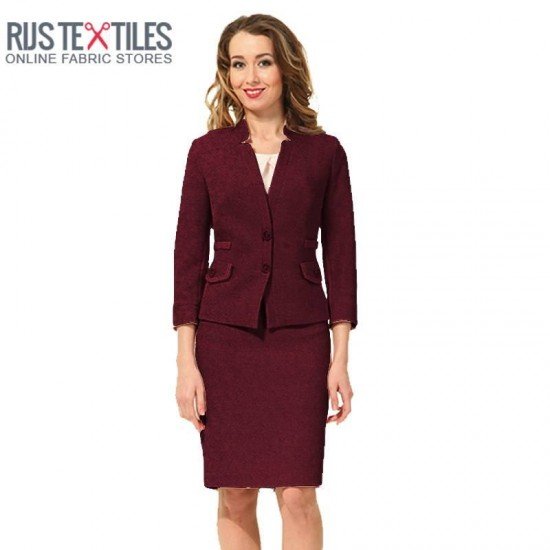 Boiled Wool Fabric Bordeaux