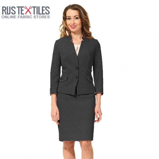 Boiled Wool Fabric Dark Grey