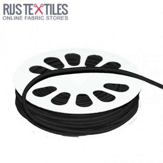 Elastic Cord Black 3mm (Per Meter) - (Elastic Cords 3mm)