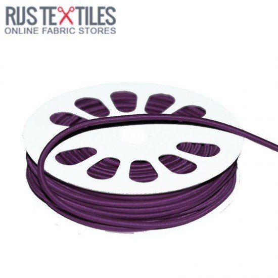 Gummi Anoraksnor Violet 3mm (Metermål) - (Gummi Anoraksnor 3mm)