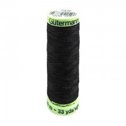 Gütermann Ornamental And Button Hole Thread Black 30M (000)