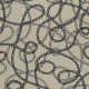 Jacquard Stof - Ketting Beige Zwart - (Jersey Stoffen)