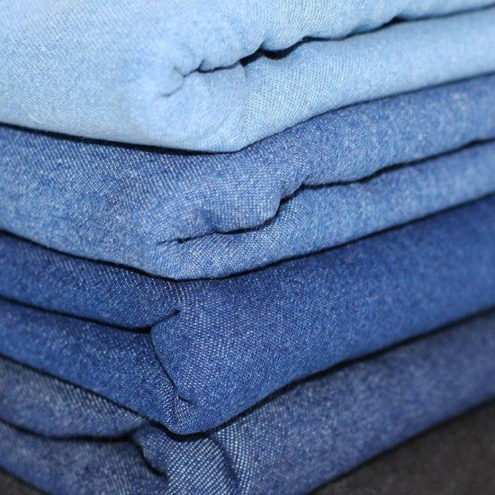 Denim Fabric Cotton 8-OZ 5 Colors 2 Meters Package - (Jeans Fabric Cotton)