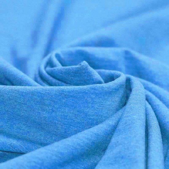 Jerseystoff Baumwoll Melange (Yarn Dyed) Aqua - (Baumwolljersey Uni)