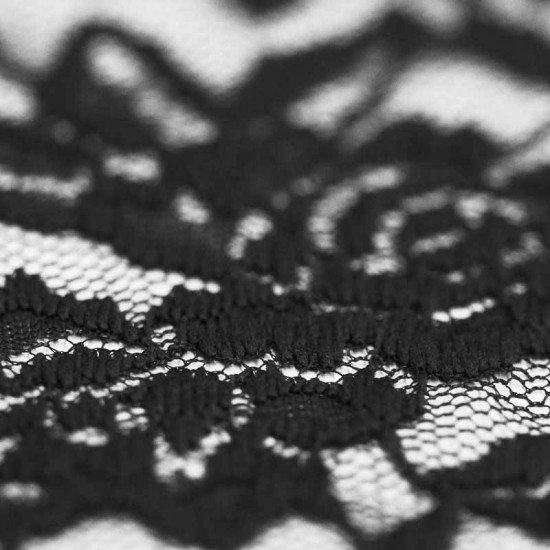 Lace Fabric Stretch Black