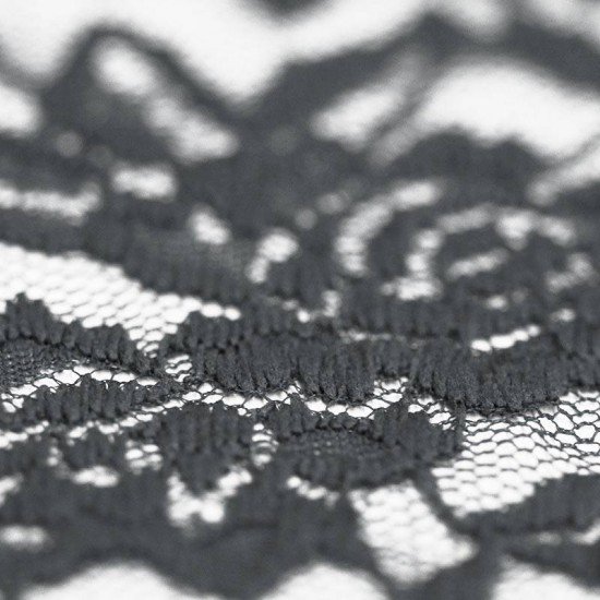 Lace Fabric Stretch Dark Grey
