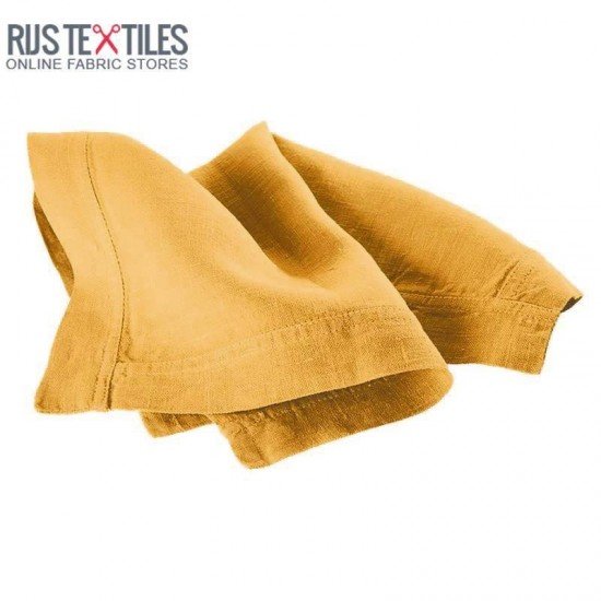 Linen Fabric Ocher - (Linen Fabric Washed)