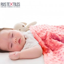 Minky Fleece Fabric Coral Pink