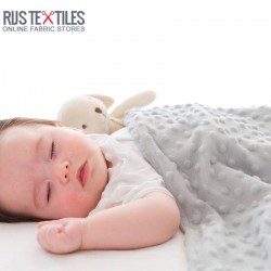 Minky Fleece Fabric Light Grey