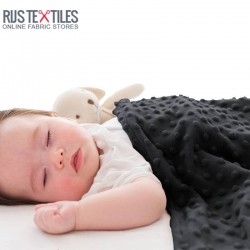 Minky Fleece Fabric Black 