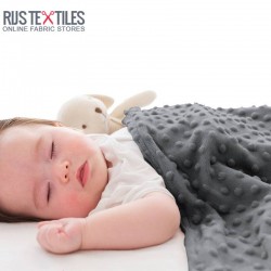 Minky Fleece Fabric Dark Grey