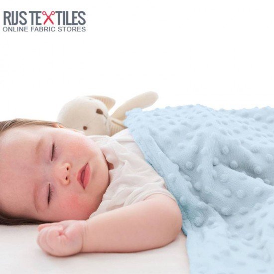 Minky Fleece Fabric Light Blue