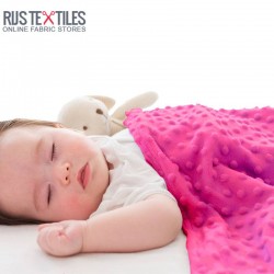 Minky Fleece Fabric Hot Pink