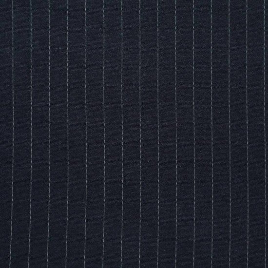 Heavy Jersey 18mm Pinstripe Fabric Navy White