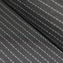 Punta Di Milano Jersey Interrupted Stripe Grey Melee