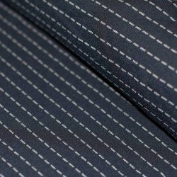 Punta Di Milano Jersey Interrupted Stripe Navy White