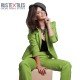 Bomuldssatin Stretch Stof Lime - (Fashion Stoffer)