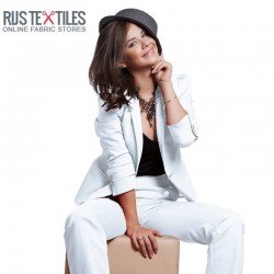 Cotton Satin Stretch Fabric White