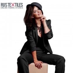 Cotton Satin Stretch Fabric Black