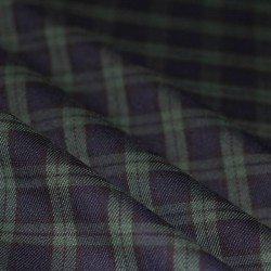 Scottish Tartan Fabric Stretch Small Black Watch