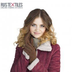 Sherpa Faux Fur Lamb Fabric Bordeaux