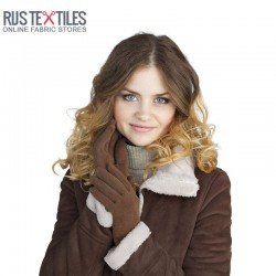 Sherpa Faux Fur Lamb Fabric Brown