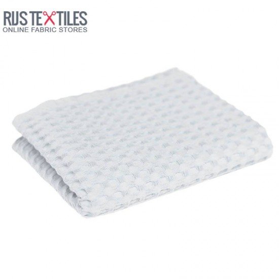 Tissu Piqué Gaufré Rugueux Blanc - (Tissu Piqué Gaufré)