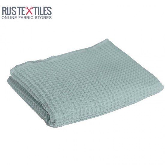 Tissu Piqué Gaufré Mer Verte - (Tissu Piqué Gaufré)